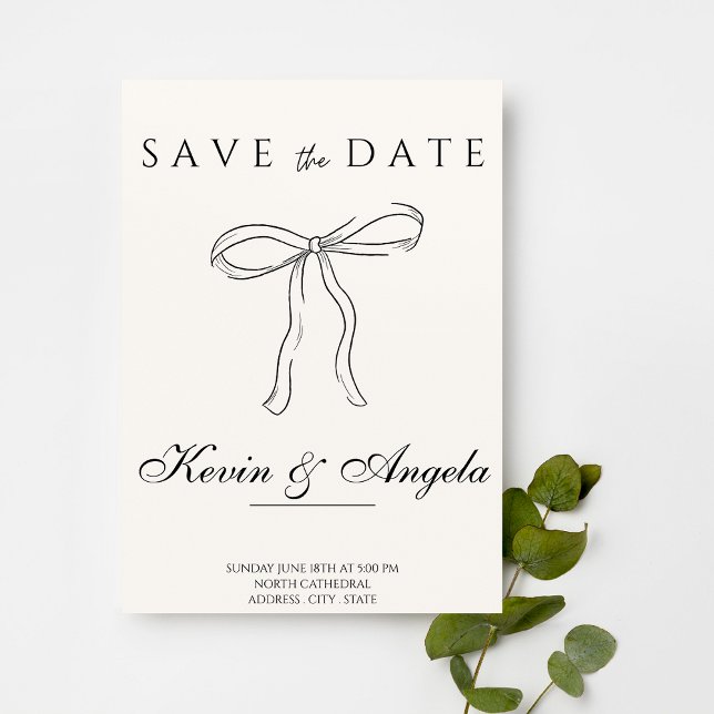 Minimalist Elegant Modern Save the date Wedding Invitation (Creator Uploaded)