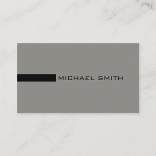 Minimalist Elegant Modern Titanium and Black Business Card