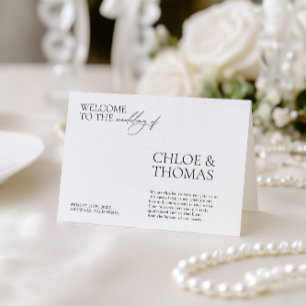 Minimalist Elegant Modern Wedding Ceremony Program Programme