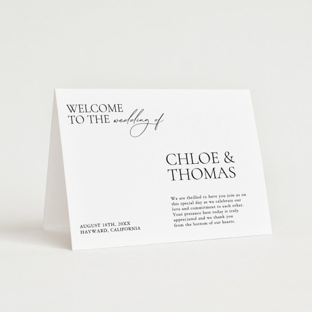 Minimalist Elegant Modern Wedding Ceremony Program Programme (Creator Uploaded)