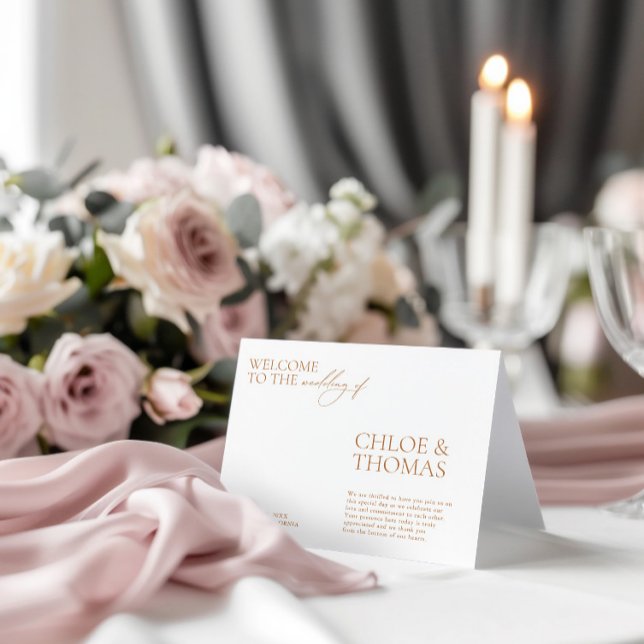 Minimalist Elegant Modern Wedding Ceremony Program Programme (Minimalist Elegant Modern Wedding Ceremony Program)