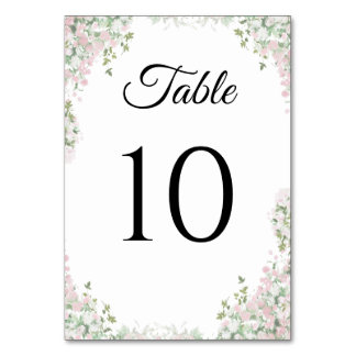 Minimalist elegant modern wedding Table Card