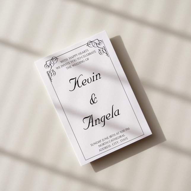 Minimalist Elegant Modern Weeding Invitation (Creator Uploaded)