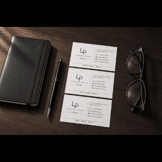 Minimalist Elegant Monogram Professional Business Card