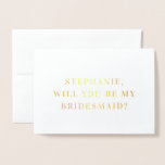 Minimalist Elegant Name Bridesmaid Proposal Card<br><div class="desc">A minimalist and elegant bridesmaid proposal card that you can personalize.</div>
