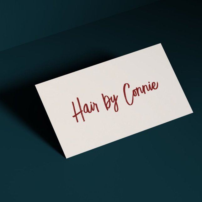 Minimalist Elegant Pastel Hair Stylist Business Card (Creator Uploaded)