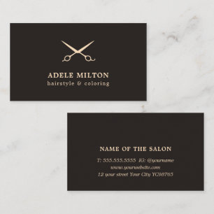 Minimalist Elegant Pastel Scissors Hairstylist Business Card