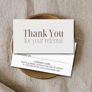 Minimalist Elegant Pastel Stylish Salon Referral Card
