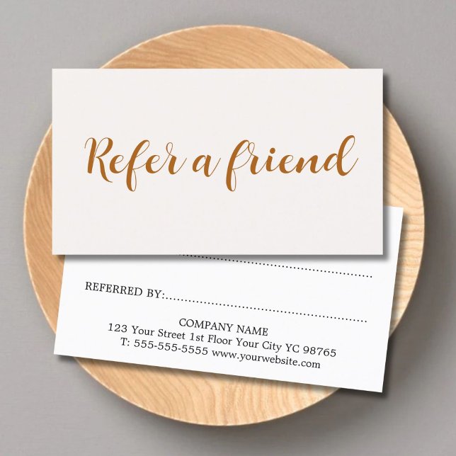 Minimalist Elegant Pastel Stylish Salon Referral Card (Creator Uploaded)