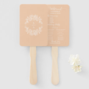 Minimalist Elegant Peach Program Fan