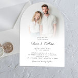 Minimalist Elegant Photo Overlay Wedding Acrylic Invitations<br><div class="desc">Minimalist Elegant photo Overlay QR Code Wedding. Modern elegance. Easily personalise the text. Replace the sample photo with your own favourite.</div>