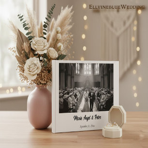 Minimalist Elegant Photo Typography Wedding Guest Book