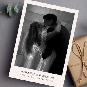 Minimalist Elegant Photo Wedding Save the Date