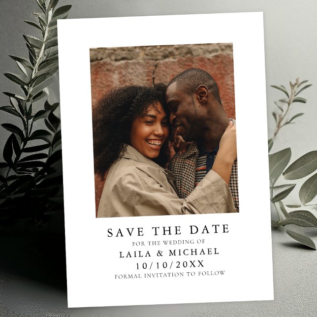 Minimalist Elegant Photo Wedding  Save The Date (Creator Uploaded)