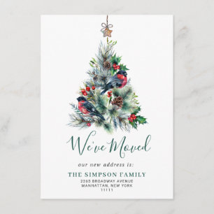 Minimalist Elegant Pine Tree Moving Announcement