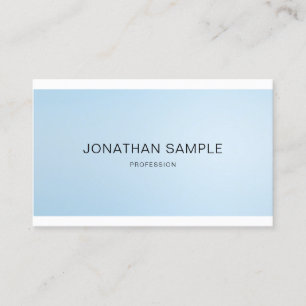 Minimalist Elegant Professional Design Blue Colour Business Card