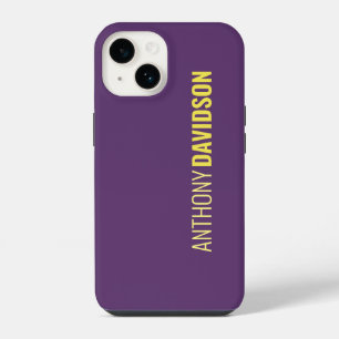 Minimalist Elegant Professional Indigo & Yellow iPhone 14 Case