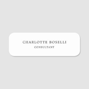 Minimalist Elegant Professional Name Tag