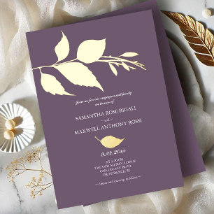 Minimalist Elegant Purple Engagement Party