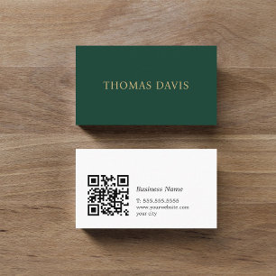 Minimalist Elegant QR Code Consultant Business Card