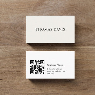 Minimalist Elegant QR Code Consultant Business Card