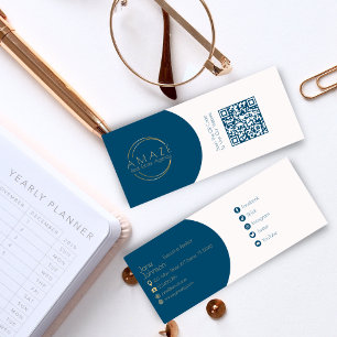 Minimalist Elegant Realtor QR Code Business Card