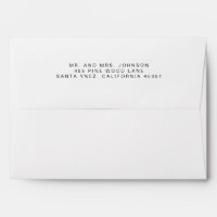 Minimalist Elegant Return Address on Back Flap 