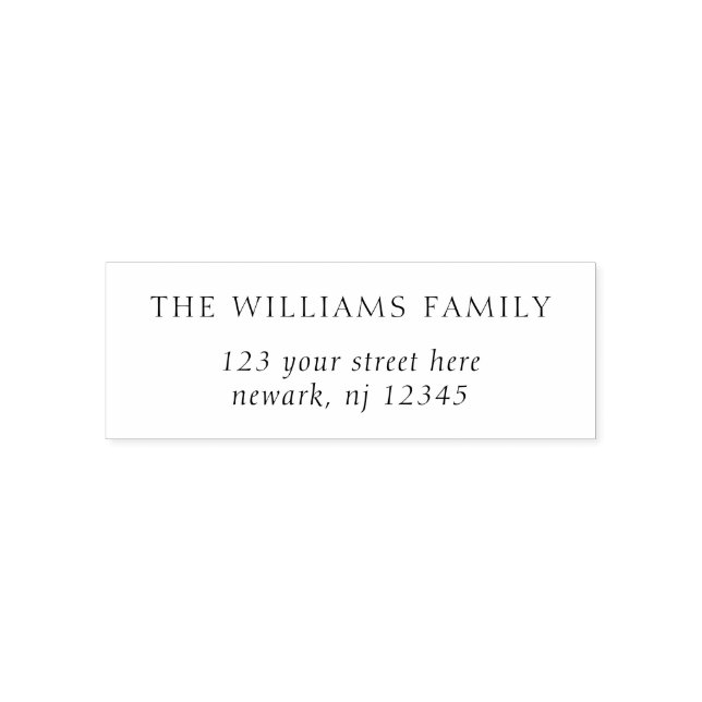 Minimalist Elegant Return Address Self-inking Stamp (Design)