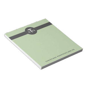 Minimalist Elegant RN Registered Nurse Custom Name Notepad