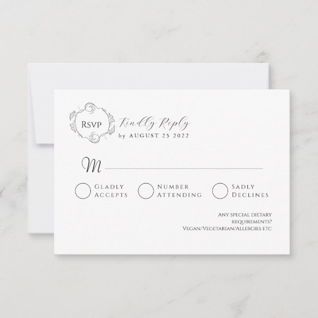 Minimalist Elegant RSVP Card (Front)