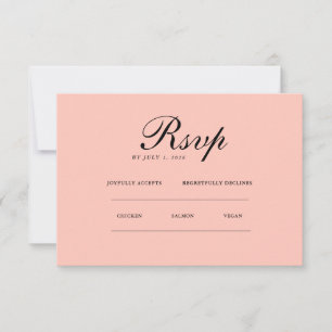 Minimalist Elegant   RSVP & QR Website Card