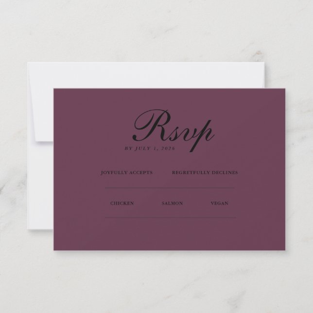 Minimalist Elegant | RSVP & QR Website Card (Front)