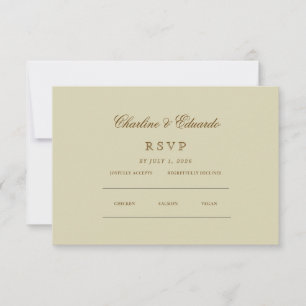 Minimalist Elegant   RSVP & QR Website Card