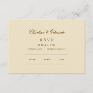 Minimalist Elegant RSVP & QR Website Enclosure Card
