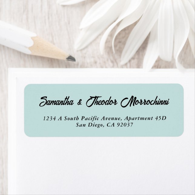 Minimalist Elegant Sage Green Return Address  (Insitu)