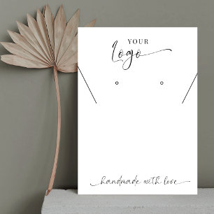 Minimalist Elegant Script Logo Jewellery Display Business Card