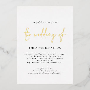 Minimalist Elegant Script QR Code Wedding Real