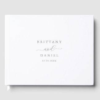 Minimalist Elegant Script Wedding Guest Book
