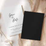 Minimalist Elegant Script | Wedding Save The Date<br><div class="desc">A minimalist script wedding save the date card.  This save the date card features an elegant script text with a minimal black and white theme.  Customise the text with all the details for your special day.</div>