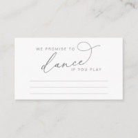 Minimalist Elegant Script Wedding Song Request