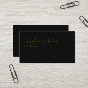Minimalist Elegant Signature black Business Card