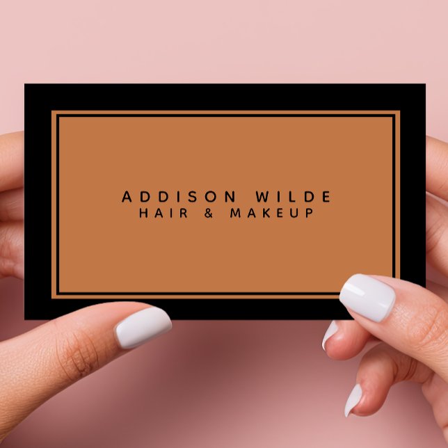 Minimalist Elegant Simple Black Copper Modern Business Card (Creator Uploaded)