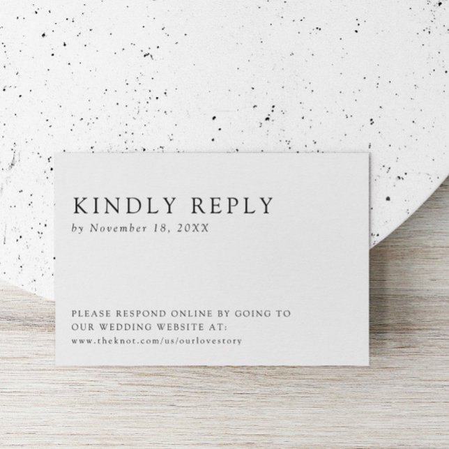 Minimalist Elegant Simple & Clean Online RSVP Card (Creator Uploaded)
