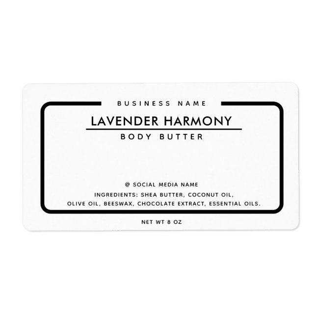 Minimalist elegant simple modern black white (Front)