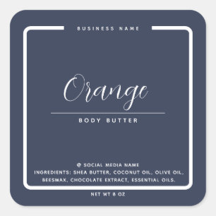 Minimalist elegant simple modern wraparound  square sticker