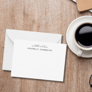 Minimalist Elegant Simple Personalised Note Cards