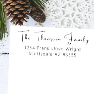 Minimalist Elegant Simple Script Return Address Self-inking Stamp