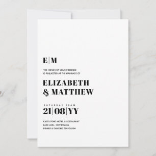 Minimalist Elegant Simple Typography Wedding