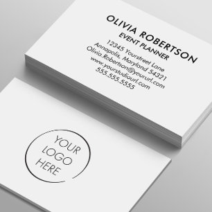 Minimalist Elegant Simple Your Logo Custom Business Card