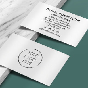 Minimalist Elegant Simple Your Logo Custom Business Card